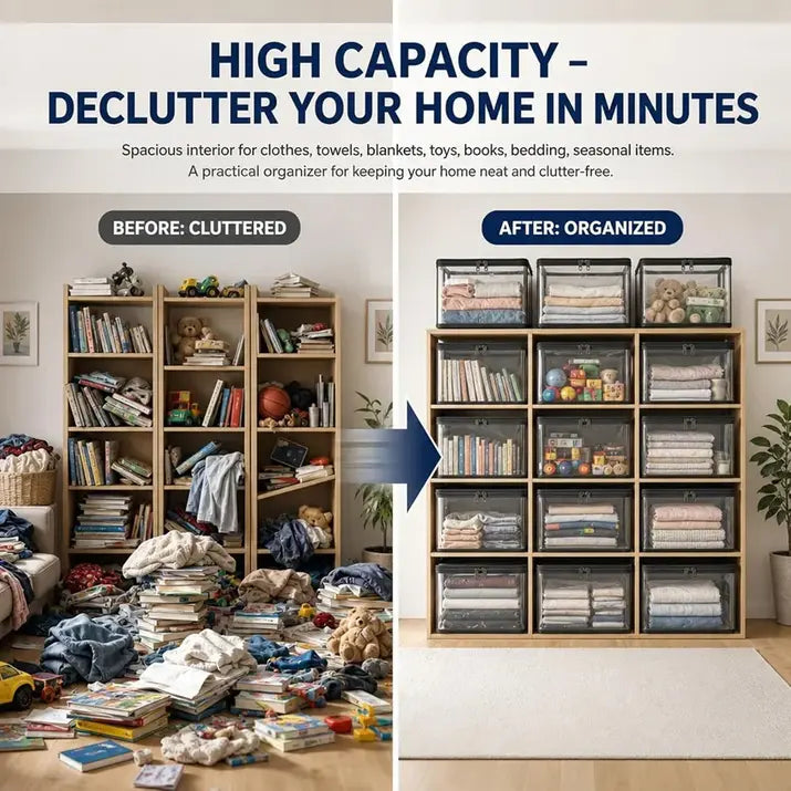 Clear Clothes Storage Bins