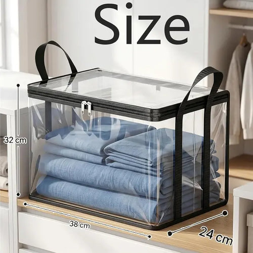 Clear Clothes Storage Bins